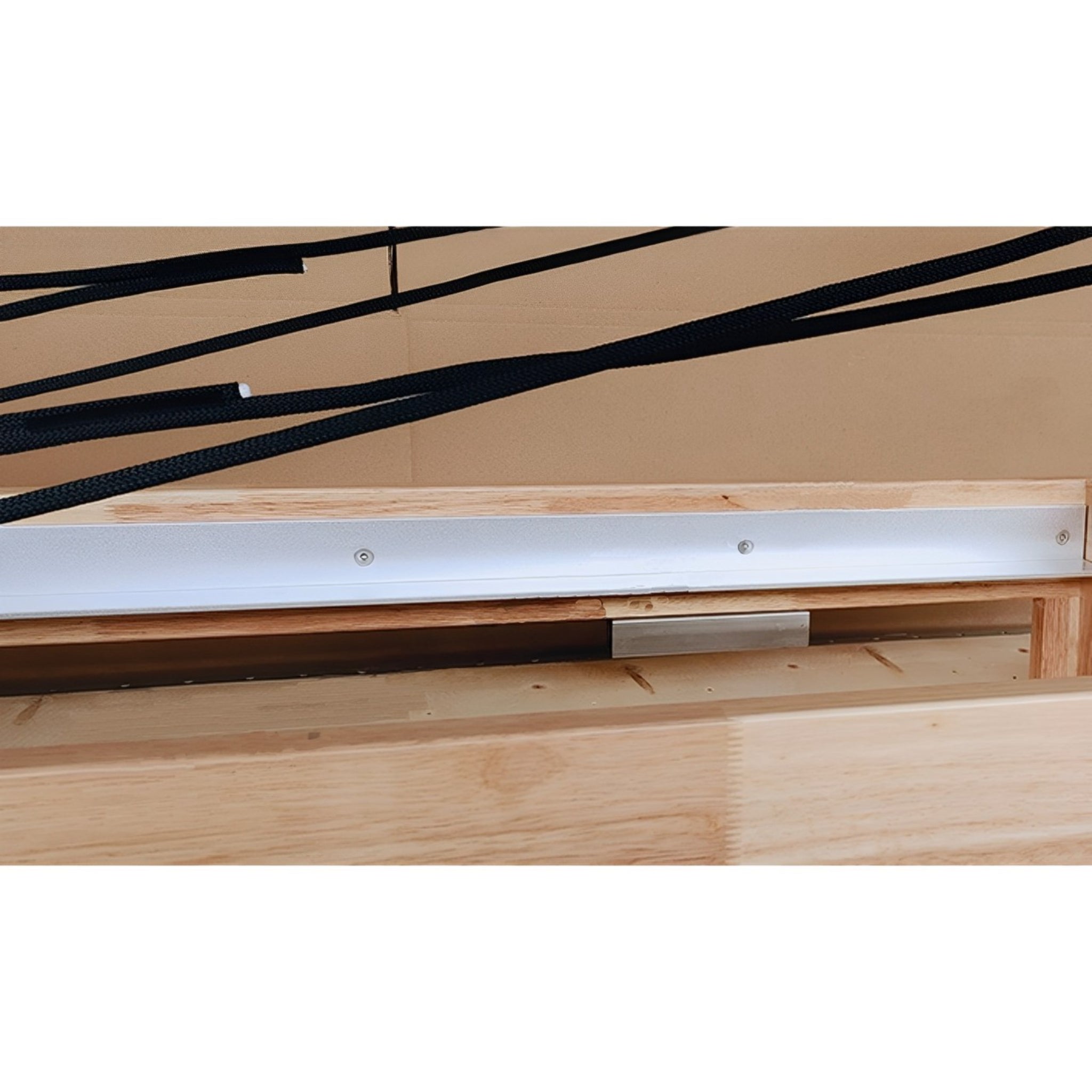 Foldable Pilates Reformer Oak Aluminium Track